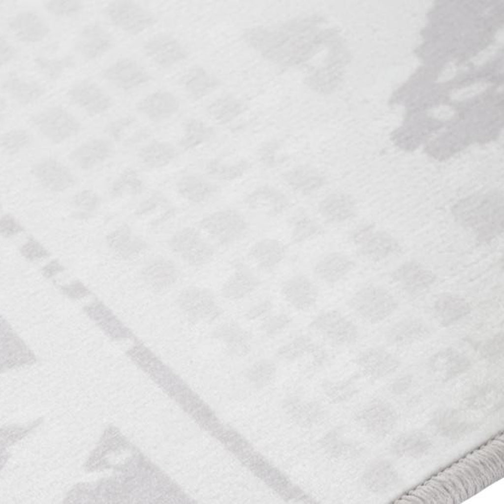 Tapete Étnico Branco 200x290 HAZE - Gato Preto