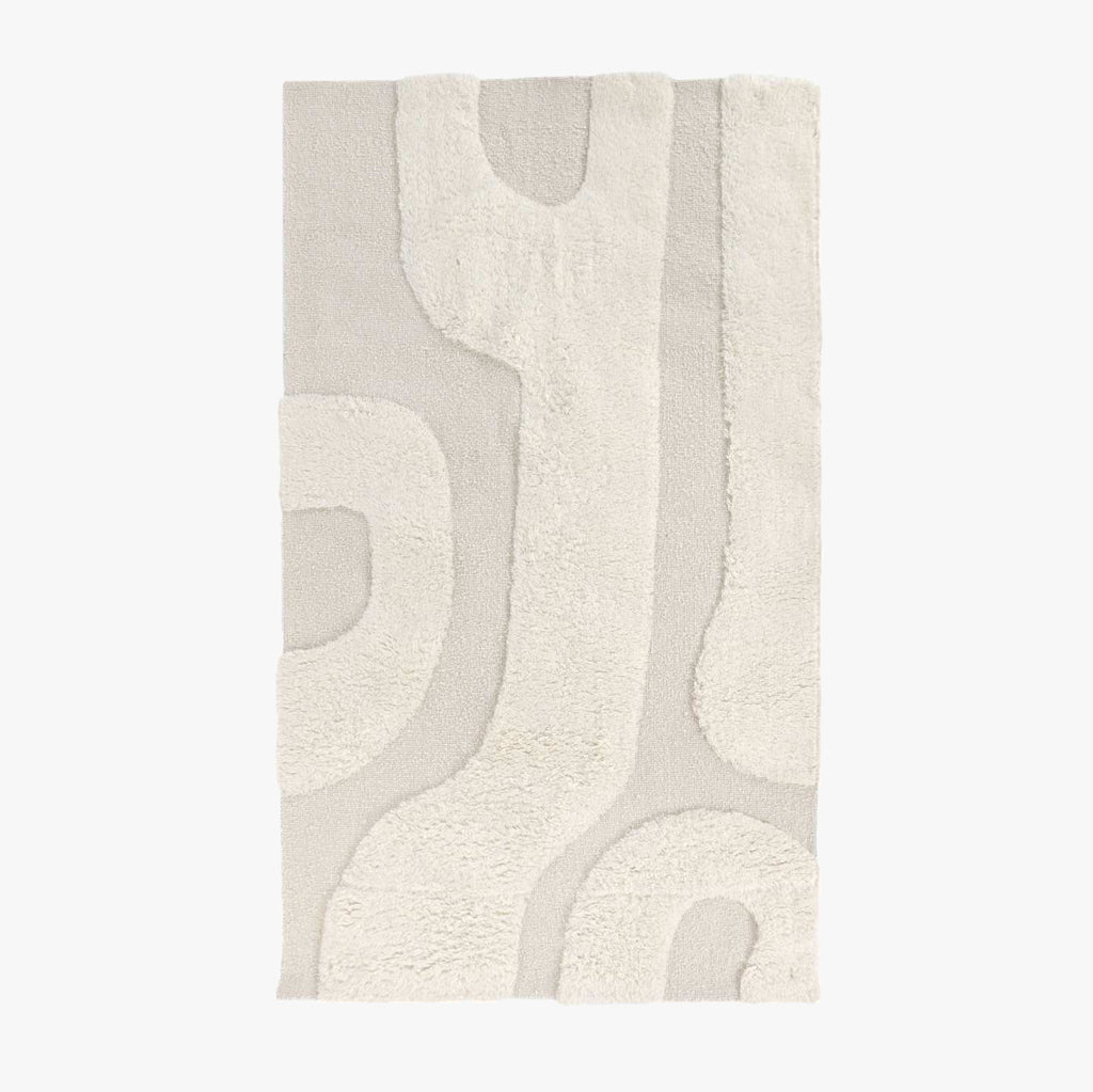 Tapete Lã Branco Padrão 160x230 MALVA - Gato Preto