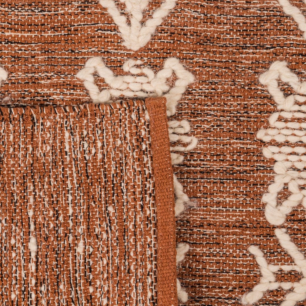 Tapete Lã e Algodão Tribal Natural 70x150 CLARE - Gato Preto