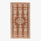 Tapete Lã e Algodão Tribal Natural 70x150 CLARE - Gato Preto