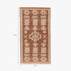 Tapete Lã e Algodão Tribal Natural 70x150 CLARE - Gato Preto