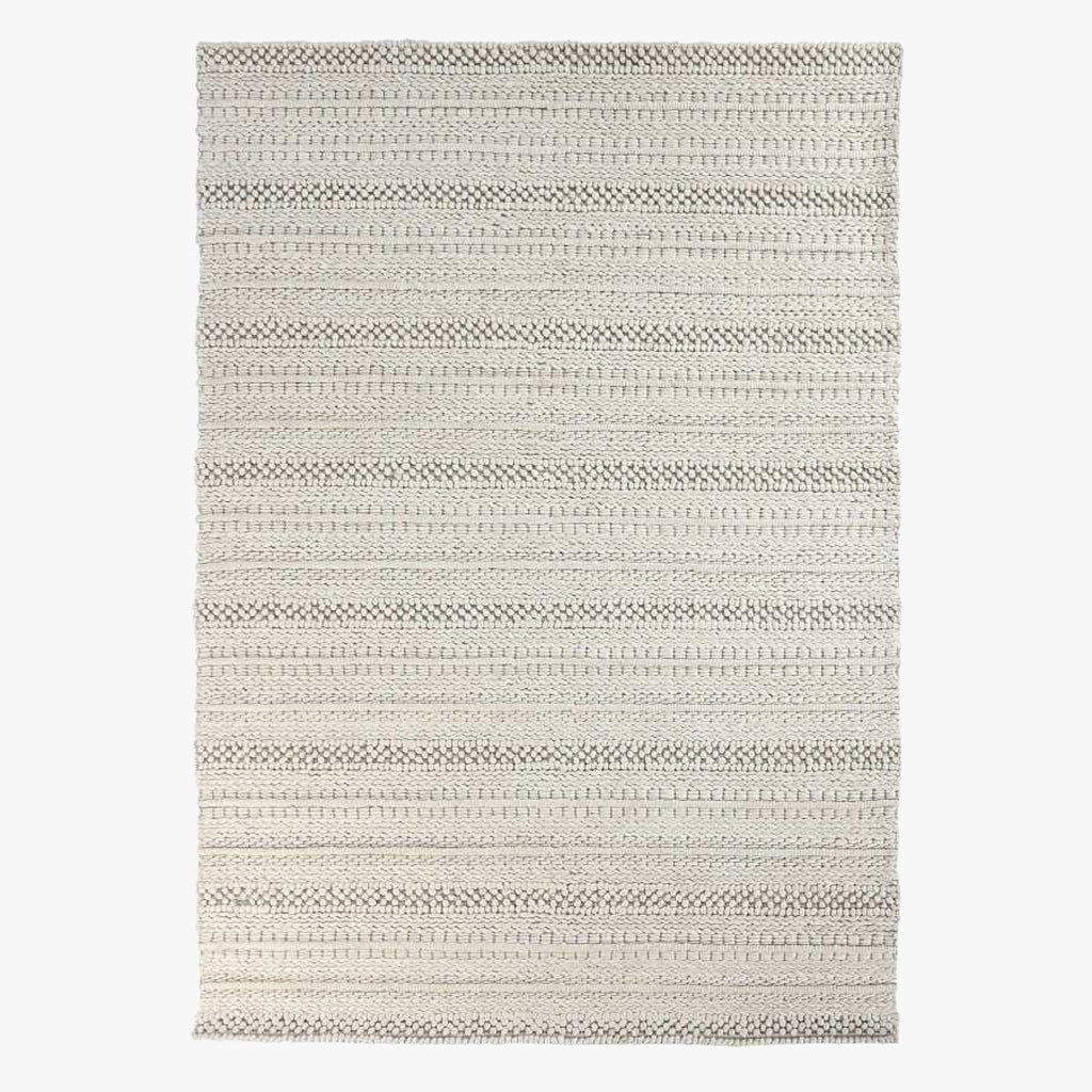 Tapete Listas Branco 200x300 NOMAD - Gato Preto