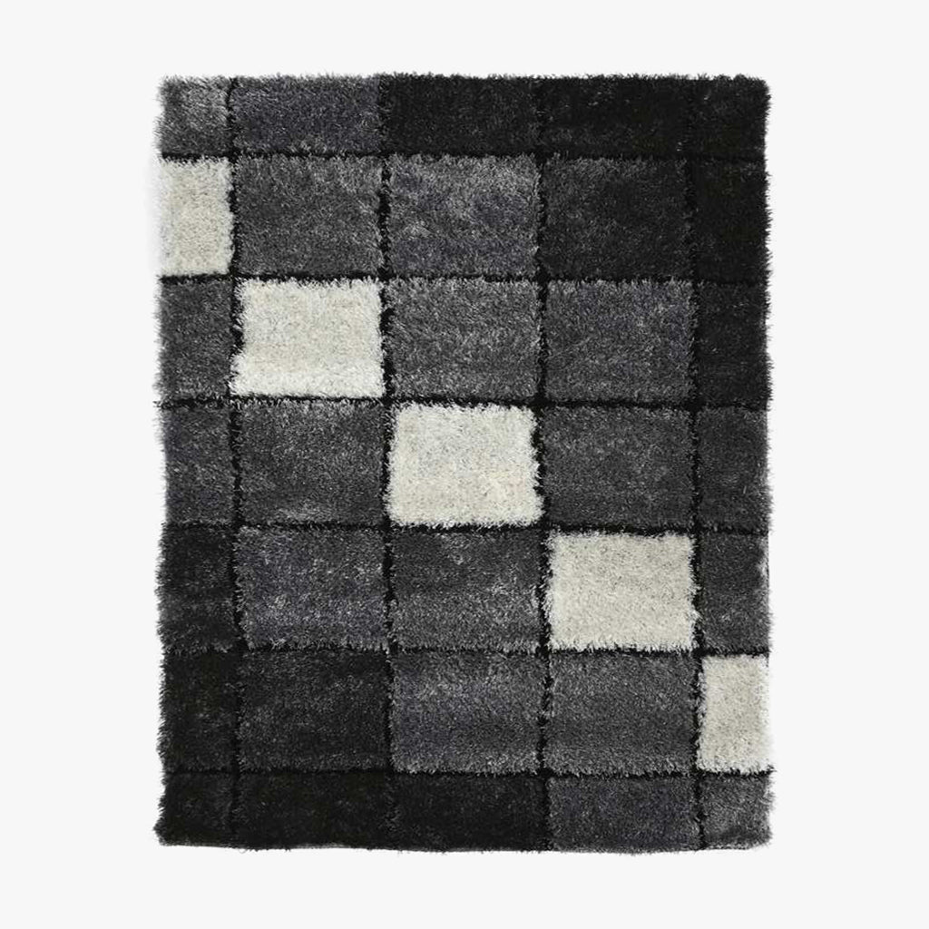 Tapete Quadrados Preto 120x180 MATRIX - Gato Preto