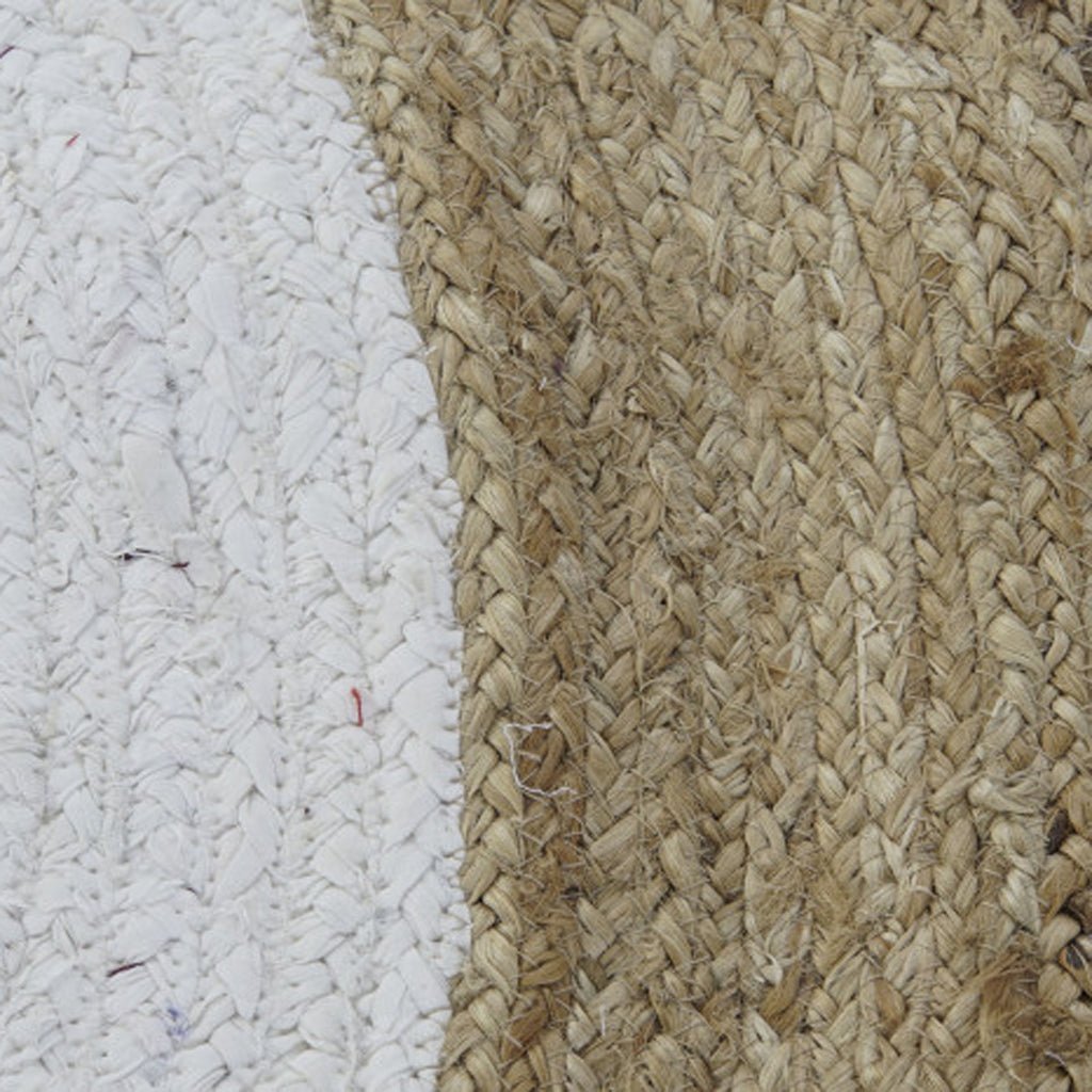 Tapete Redondo em Algodão e Juta com franjas OAXACA - Gato Preto