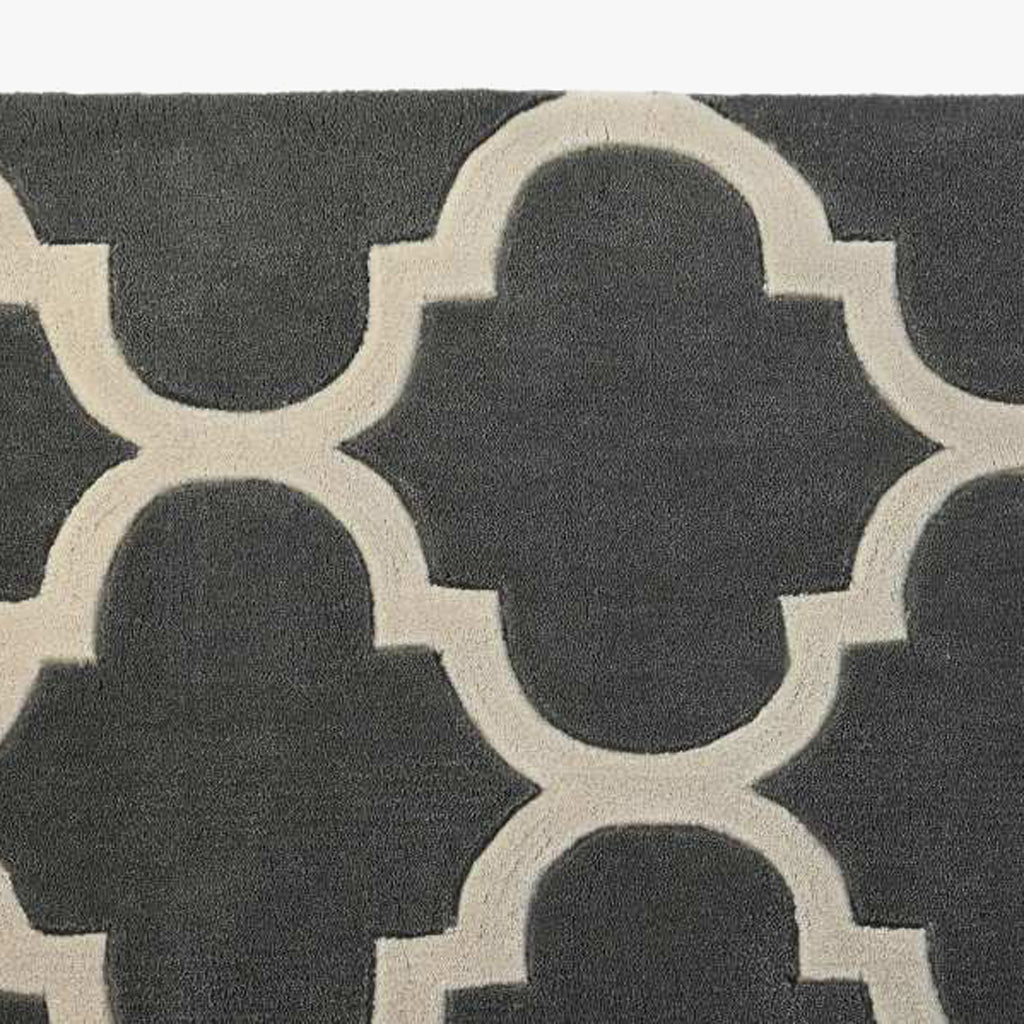 Tapete Trelis Cinza 120x180 VIBE - Gato Preto