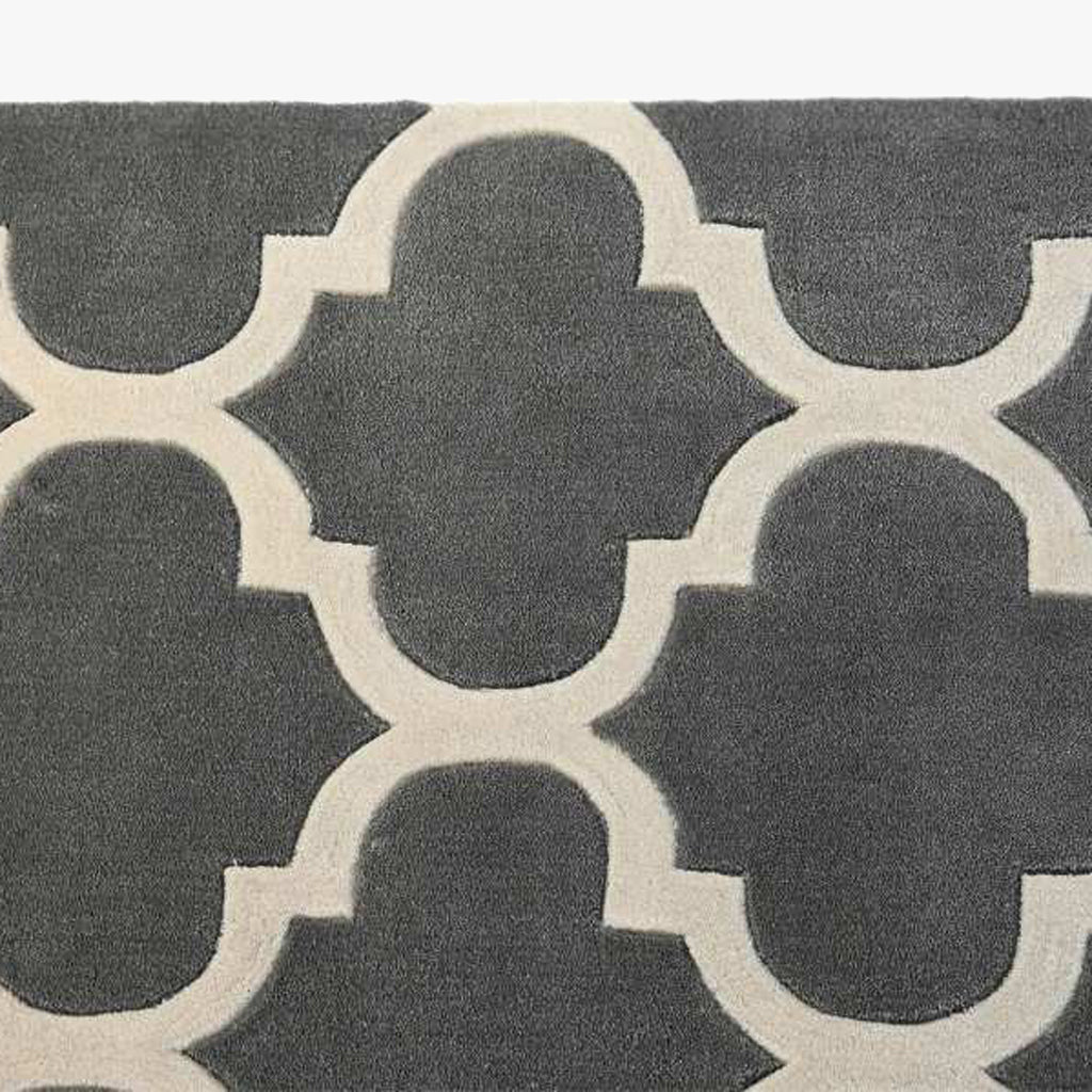 Tapete Trelis Cinza 160x230 VIBE - Gato Preto