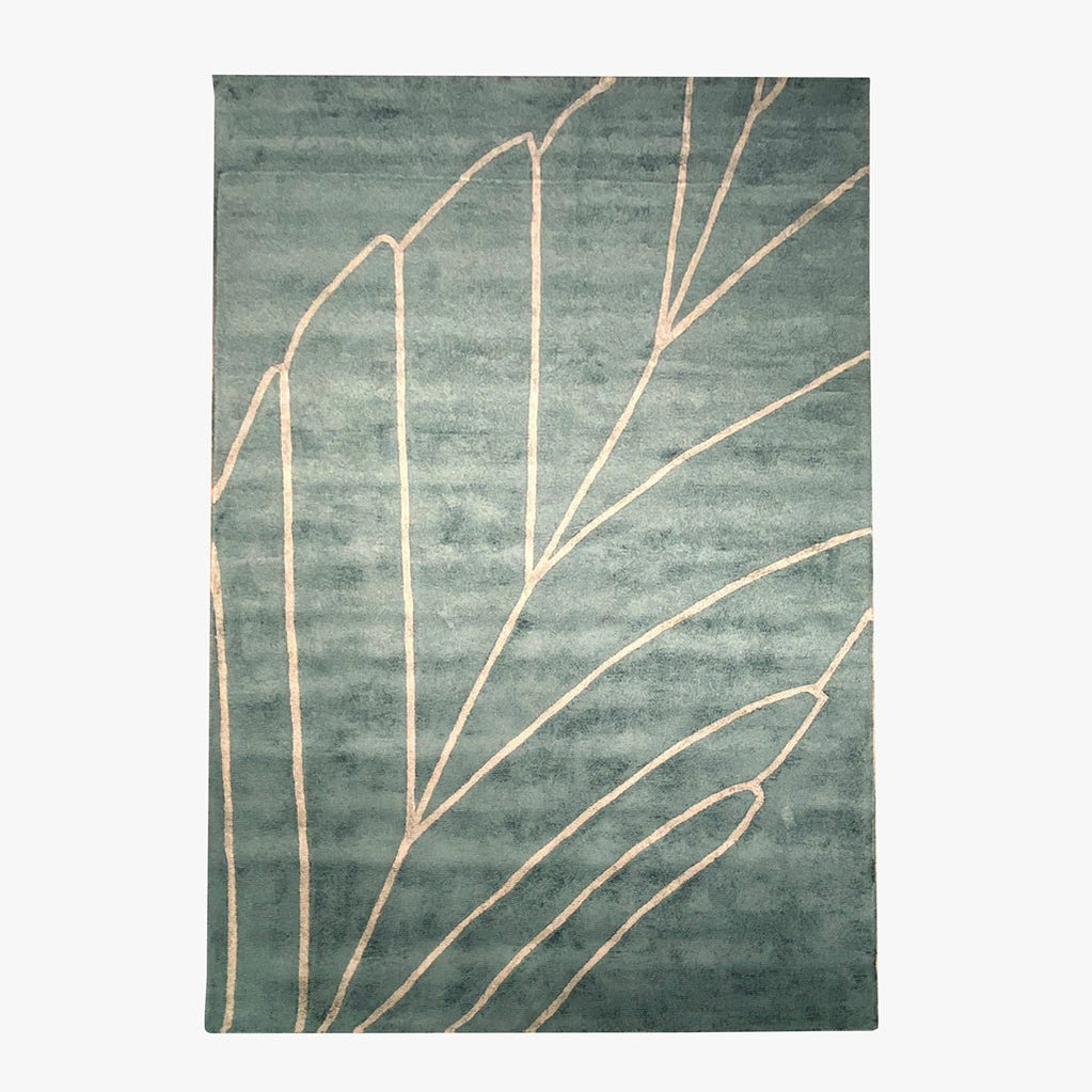 Viscose Rug Green Leaf 170x240 GREEN SENSE