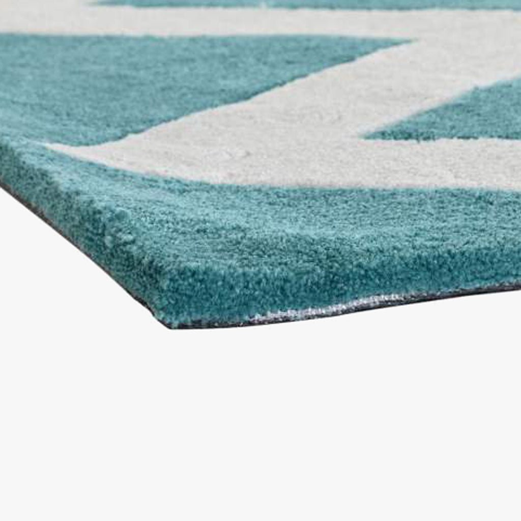 Tapete ZigZag Verde 160x230 VIBE - Gato Preto