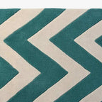 Tapete ZigZag Verde 160x230 VIBE - Gato Preto
