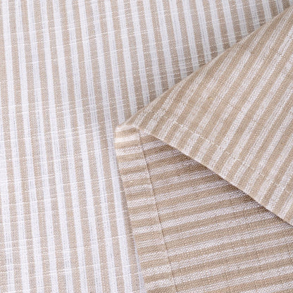 Toalha de Algodão Riscas Amarelo e Bege 160x250 KERALA - Gato Preto