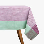 Toalha de Algodão Riscas Violeta e Verde 160x250 KERALA - Gato Preto