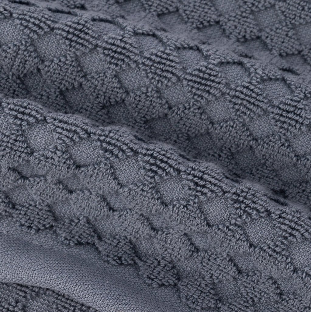 Toalha de Banho Algodão Favos Azul ESNA - Gato Preto