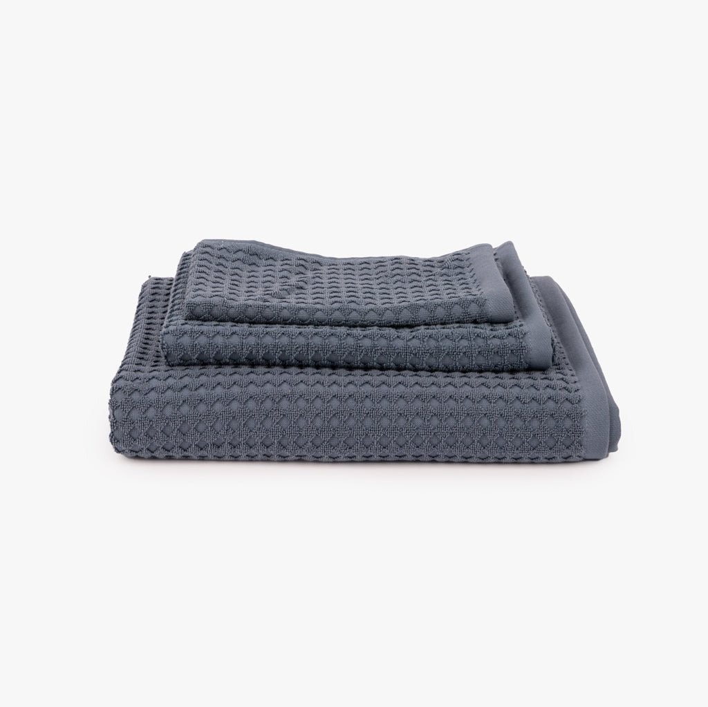 Toalha de Banho Algodão Favos Azul ESNA - Gato Preto