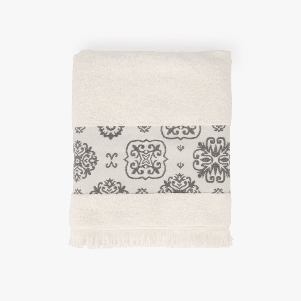 Portuguese Soul White Grey Towel - Gato Preto