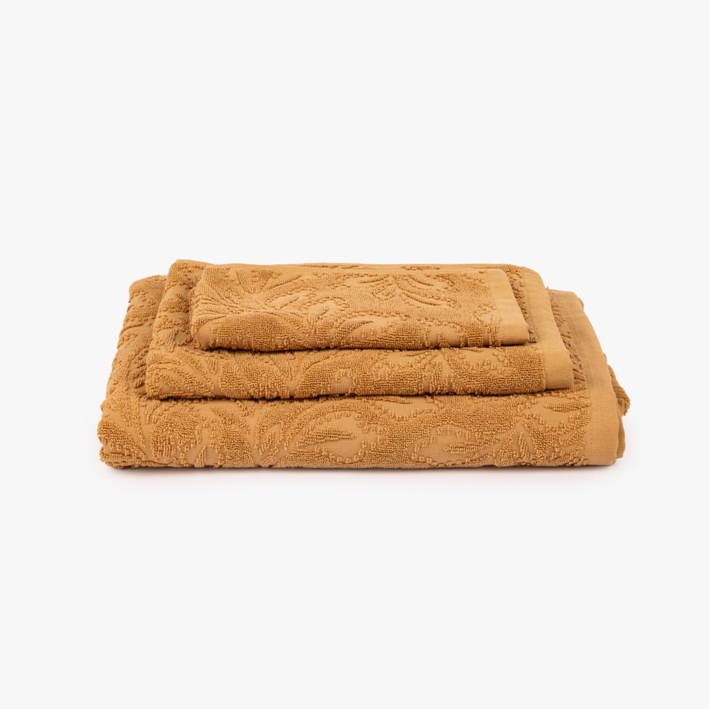 Toalha de Banho Jacquard Floral Amarelo LUOPING - Gato Preto