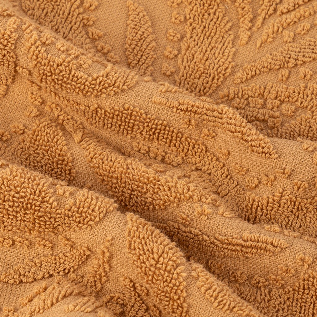 Toalha de Banho Jacquard Floral Amarelo LUOPING - Gato Preto