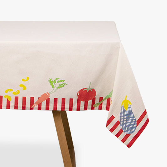 Toalha de Mesa Algodão Quadrada Vegetais VEGGIE PARADE - Gato Preto