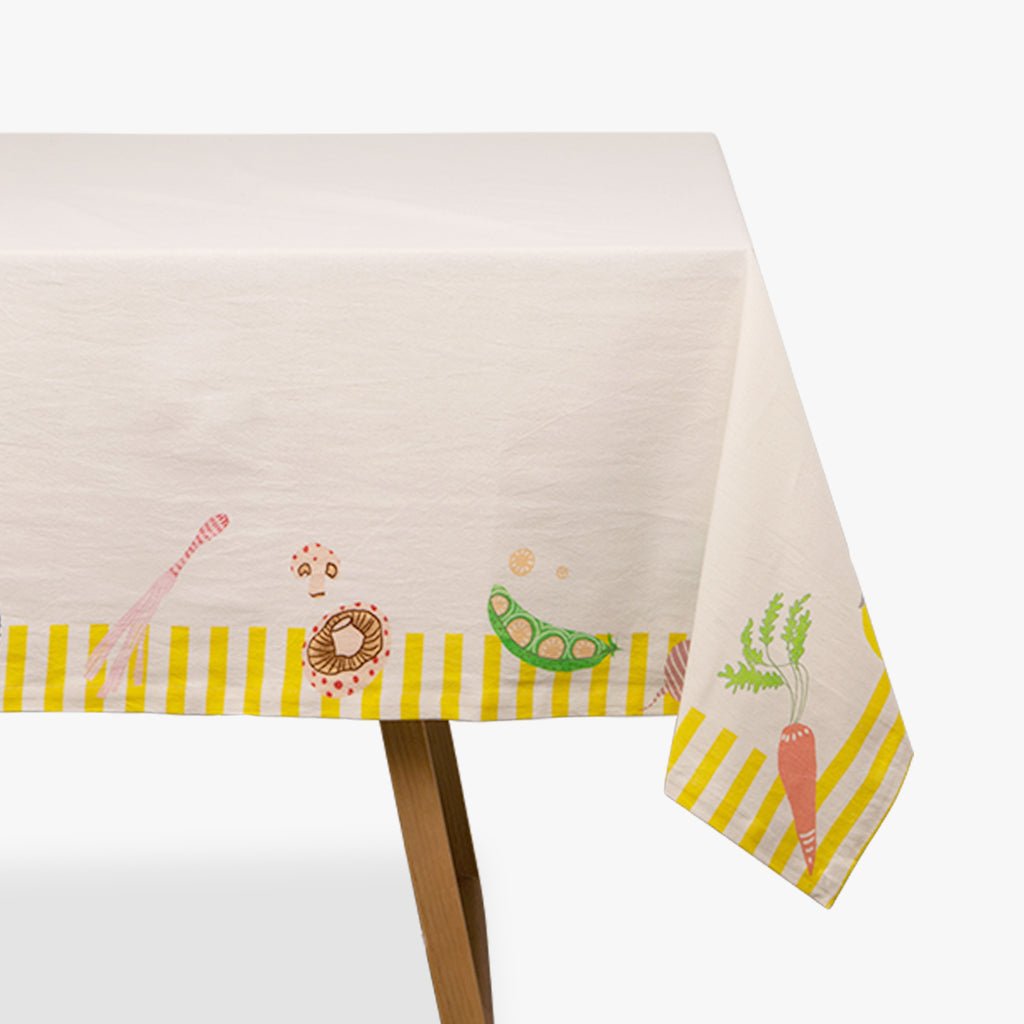 Toalha de Mesa Algodão Quadrada Vegetais VEGGIE PARADE - Gato Preto