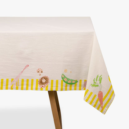 Toalha de Mesa Algodão Quadrada Vegetais VEGGIE PARADE - Gato Preto