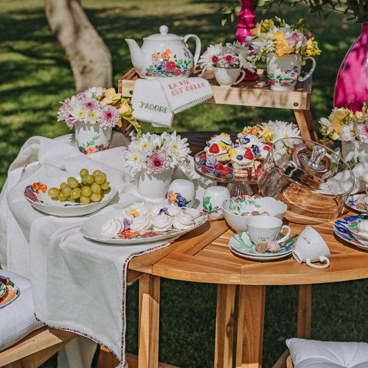 Toalha de Mesa Quadrada Algodão e Linho MARIE - Gato Preto