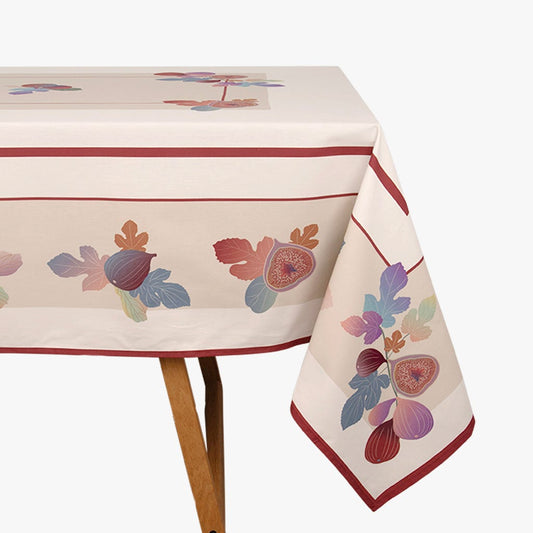 Toalha de Mesa Retangular Algodão Barra com Figos FIGO - Gato Preto