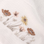 Toalha de rosto algodão bordado flores 30x50cm WILD FLOWERS - Gato Preto