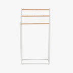 Toalheiro de Metal e Bambu 45x22x85 CLEAR - Gato Preto