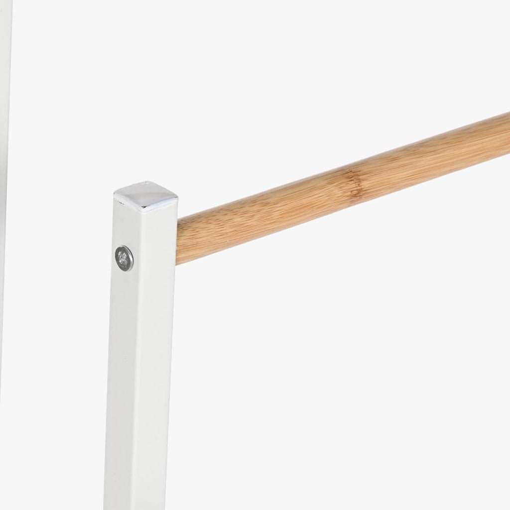 Toalheiro de Metal e Bambu 45x22x85 CLEAR - Gato Preto