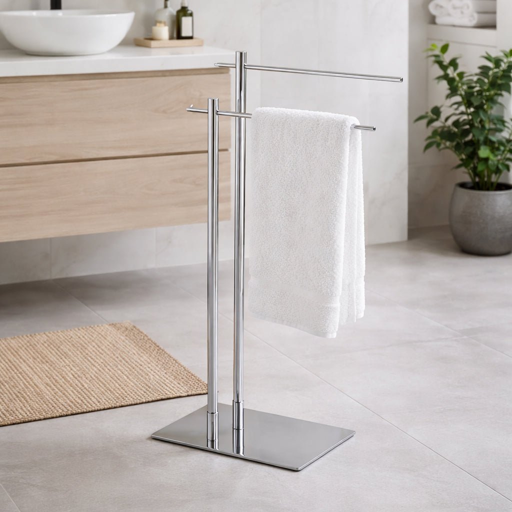 Toalheiro Duplo Cromado SILVER - Gato Preto