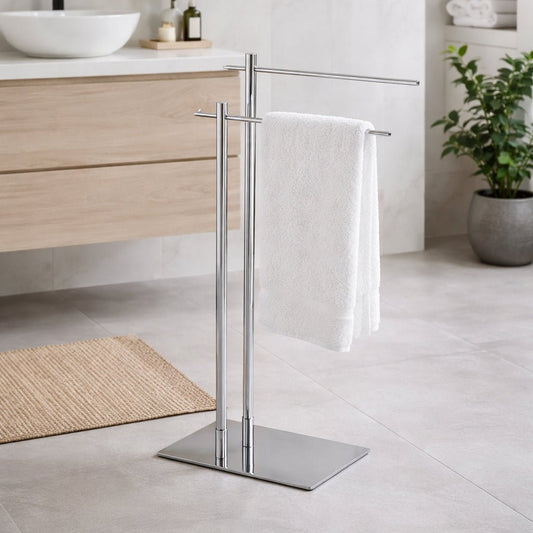 Toalheiro Duplo Cromado SILVER - Gato Preto