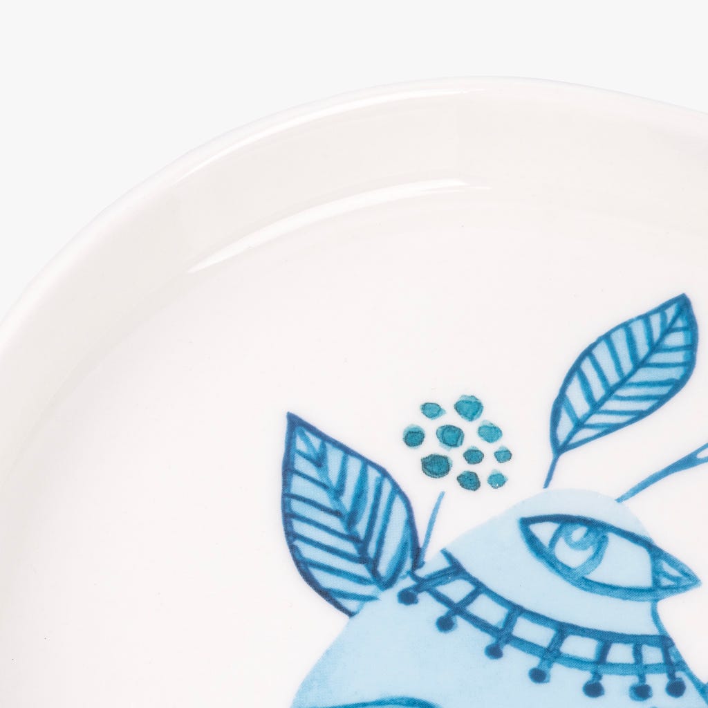 Travessa Oval BLUE BIRD - Gato Preto