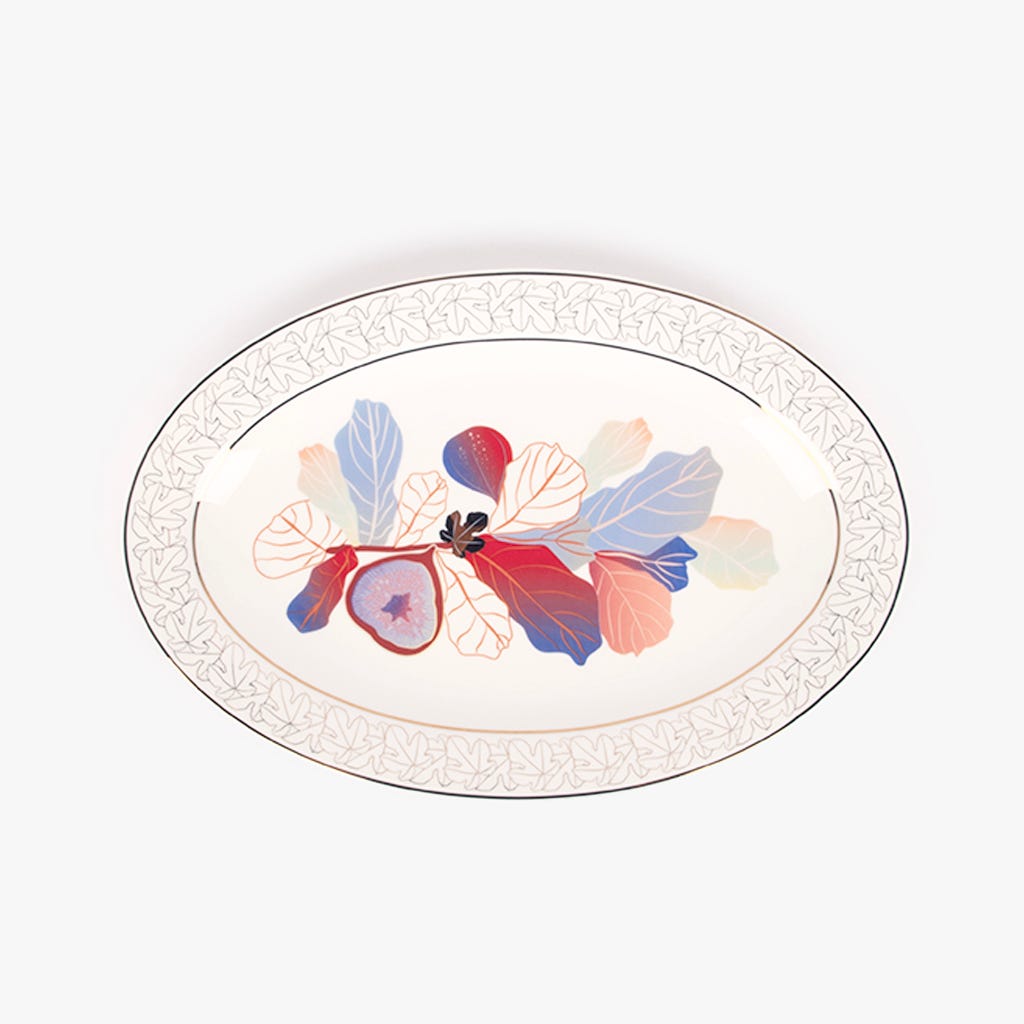 Travessa Oval Grande FIGO - Gato Preto