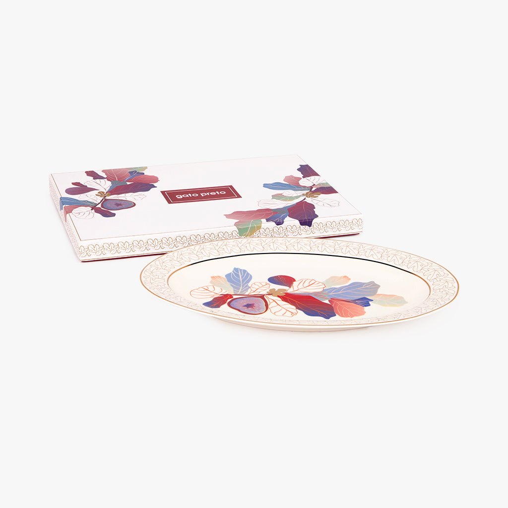 Travessa Oval Grande FIGO - Gato Preto