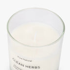 Vela Perfumada em Copo de Vidro Clean Herbs 160g PURE NATURAL - Gato Preto