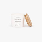 Vela Perfumada em Copo de Vidro White Cotton 250g PURE NATURAL - Gato Preto