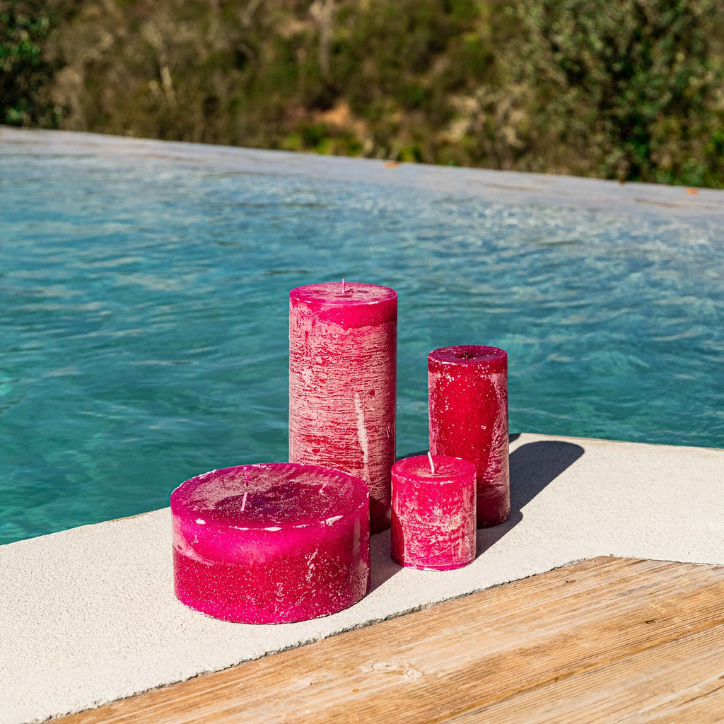 Vela Rosa 15x7,5 RUSTIK - Gato Preto