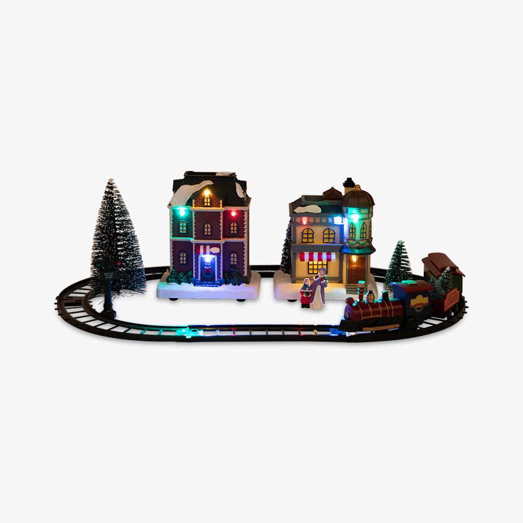 Vila e Comboio com LED COZY - Gato Preto