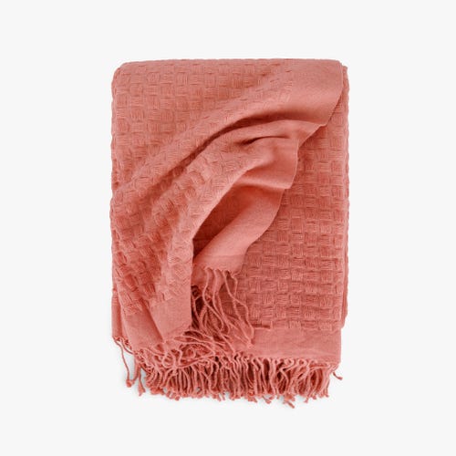 Blanket fringe pink 145x170 cm BREEZY