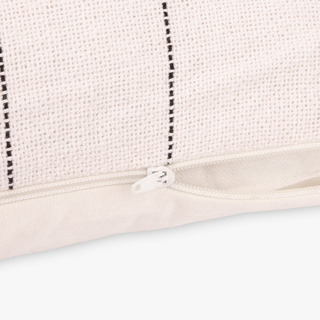 Capa de almofada algodão riscas branco/preto 45x45cm BALAT 