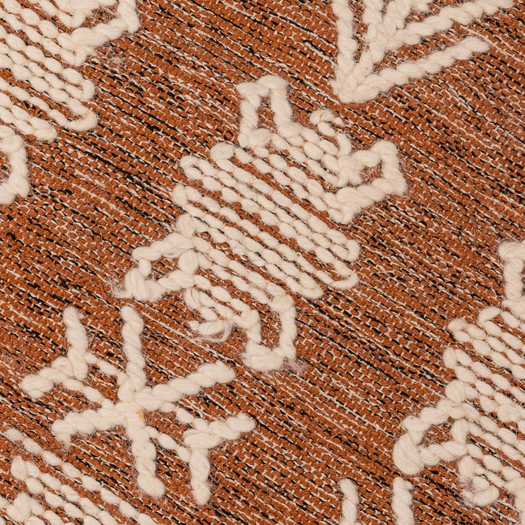 Tapete lã/algodão tribal natural 200x300cm CLARE 
