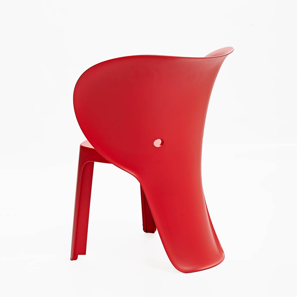 Cadeira Elefante Vermelho 41x47x55 cm