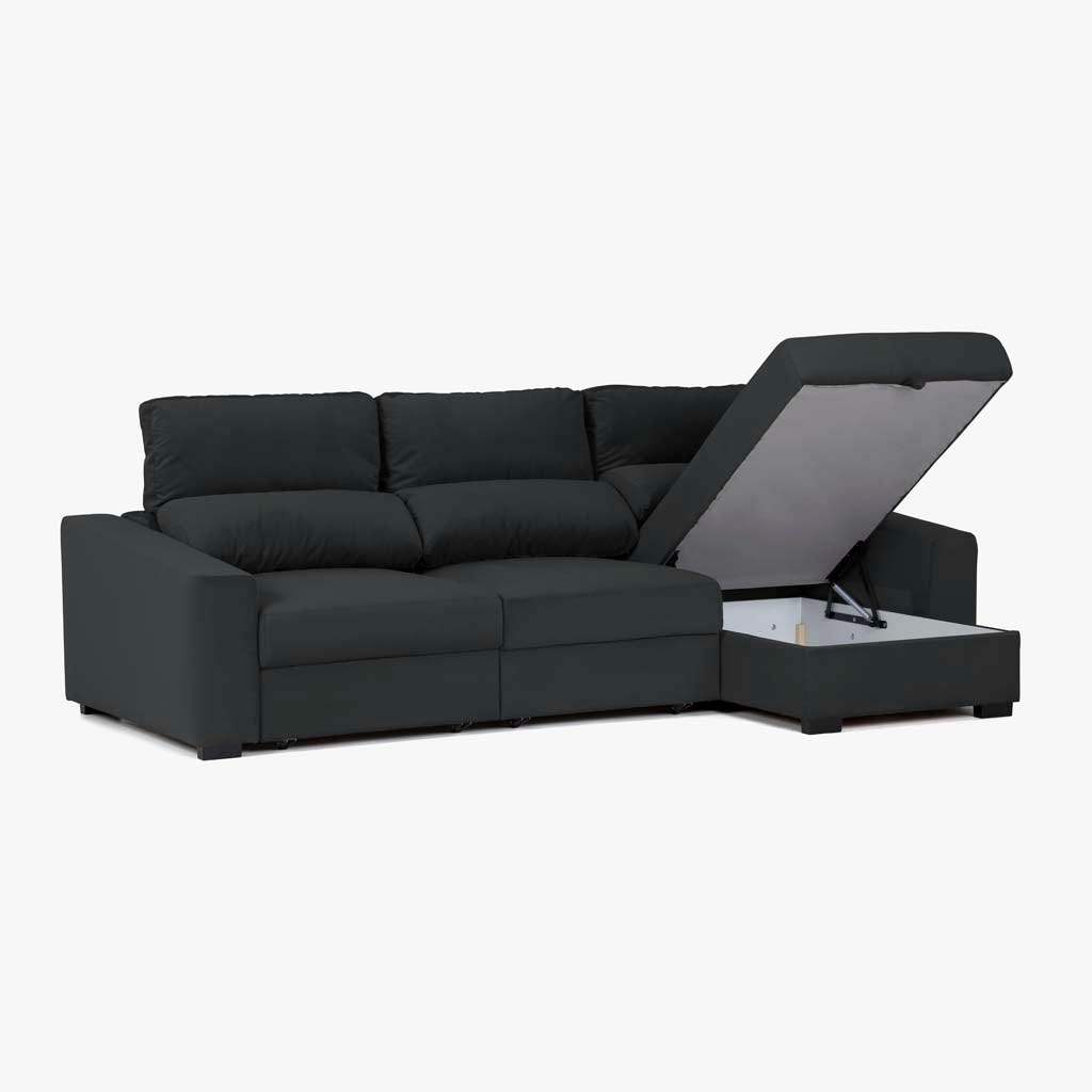 Sofa with Chaise Longue Anthracite RUFFALO