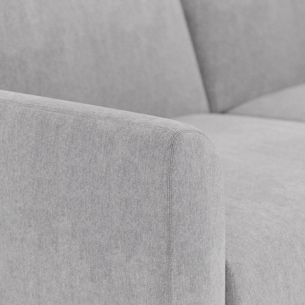 Sofá con chaise longue gris CRUISE
