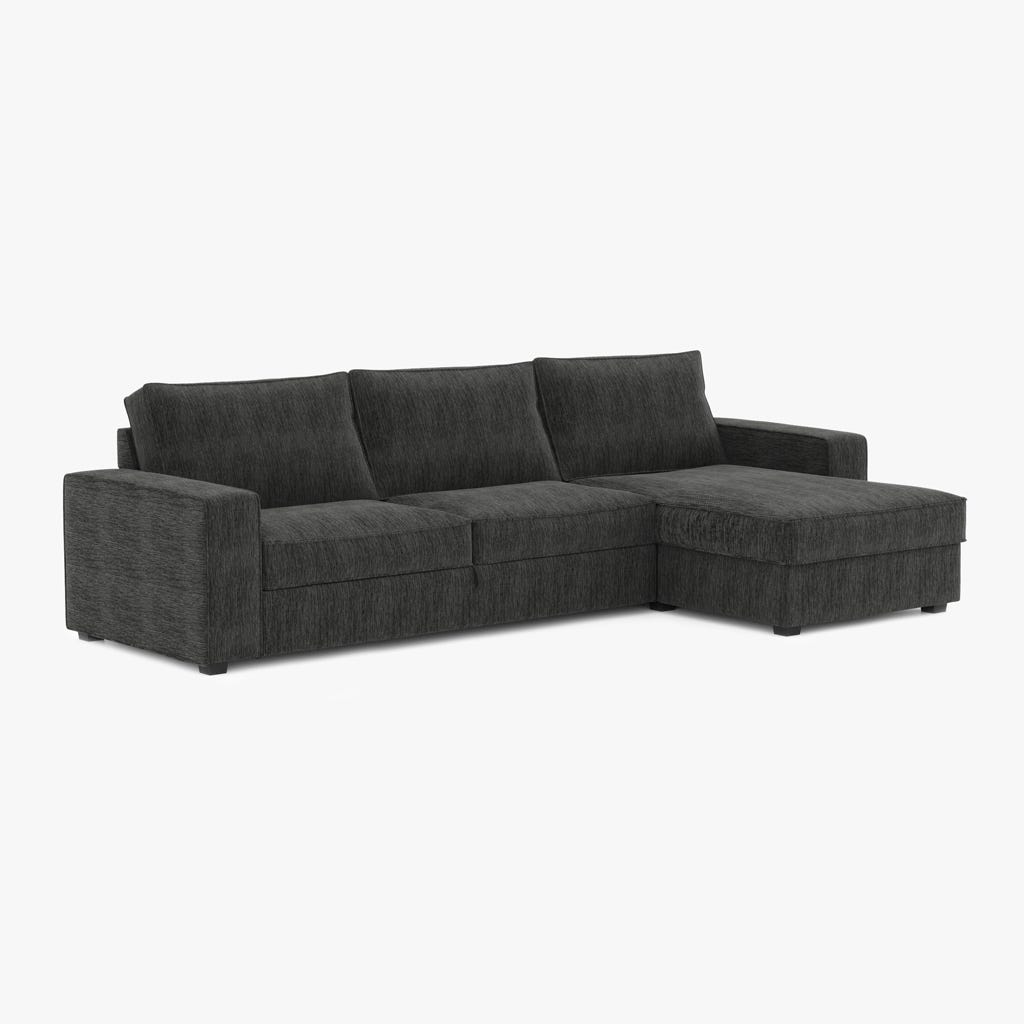 Sofa Chaise Longue Grey 239x156x90 STEWART