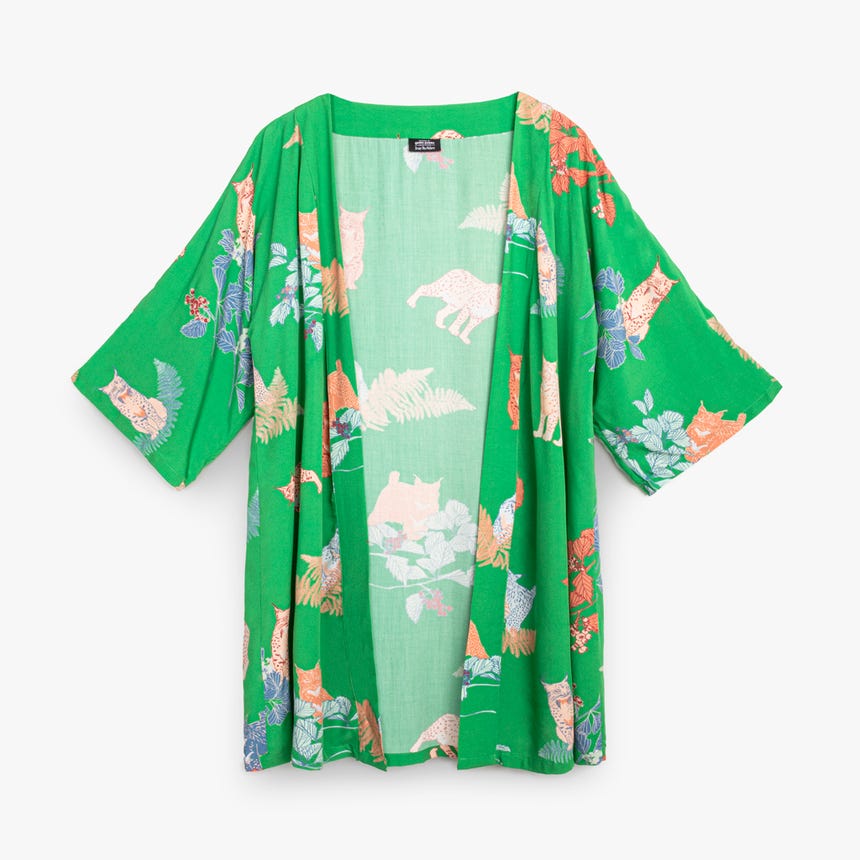 Kimono long vert DRESS THE NATURE