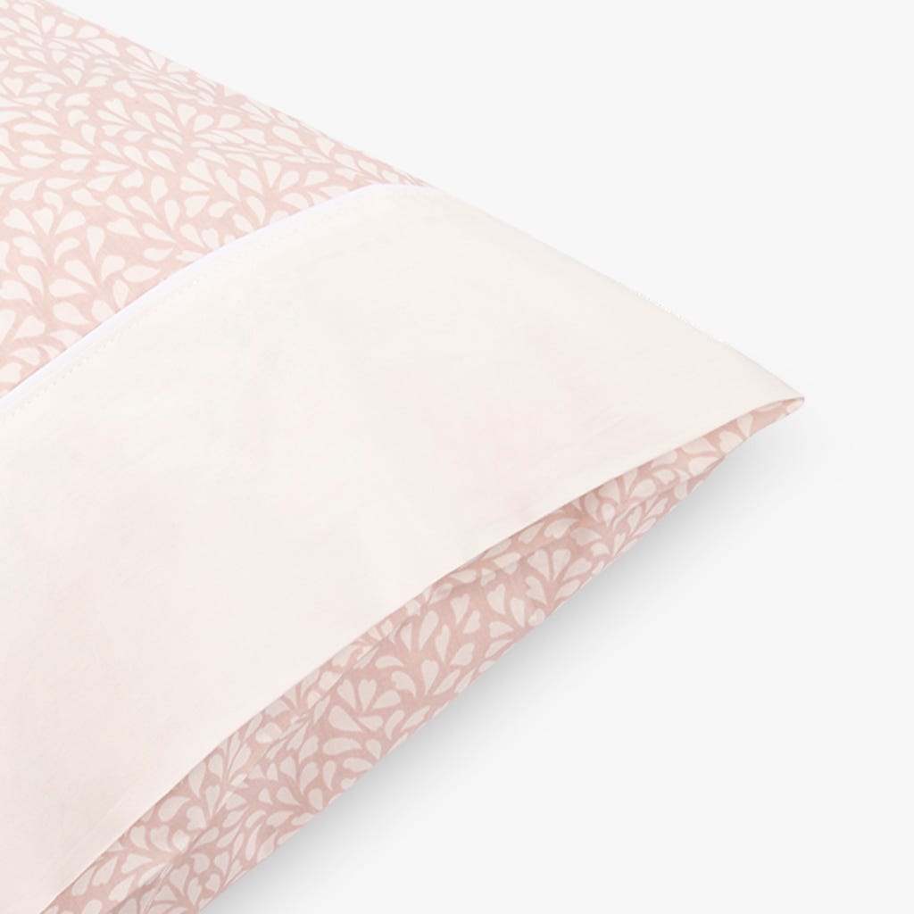 Taie percale rose 50x65 cm ZALEIA