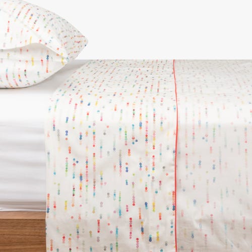 Flat sheet multicolor percal - Bed 90 (160x280cm) HOLAMBRA