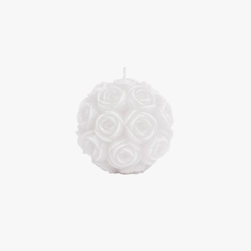 Vela bola de rosas branco MANULENA