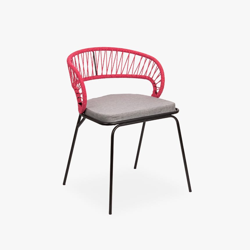 Cadeira rosa 56x58x80cm PANTAI 