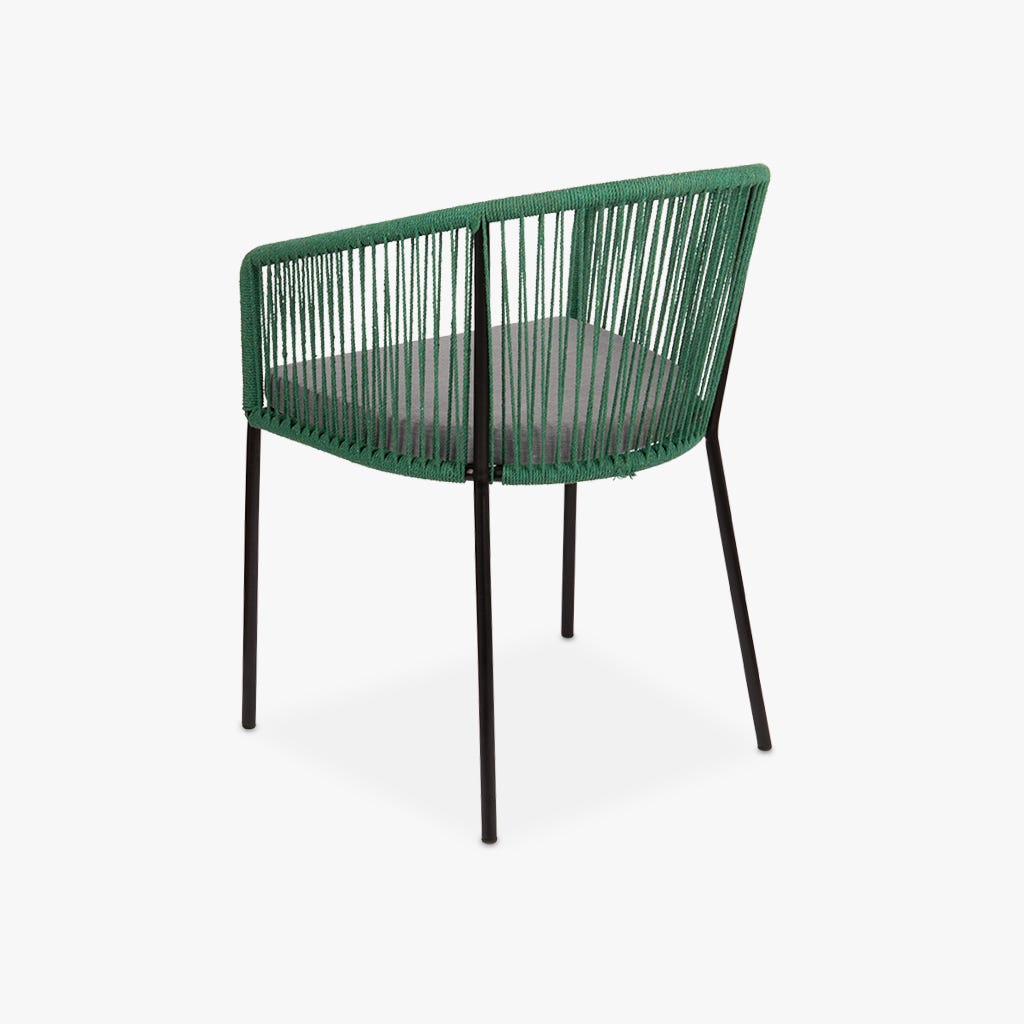 Cadeira corda verde 56x50x80cm TULUM 